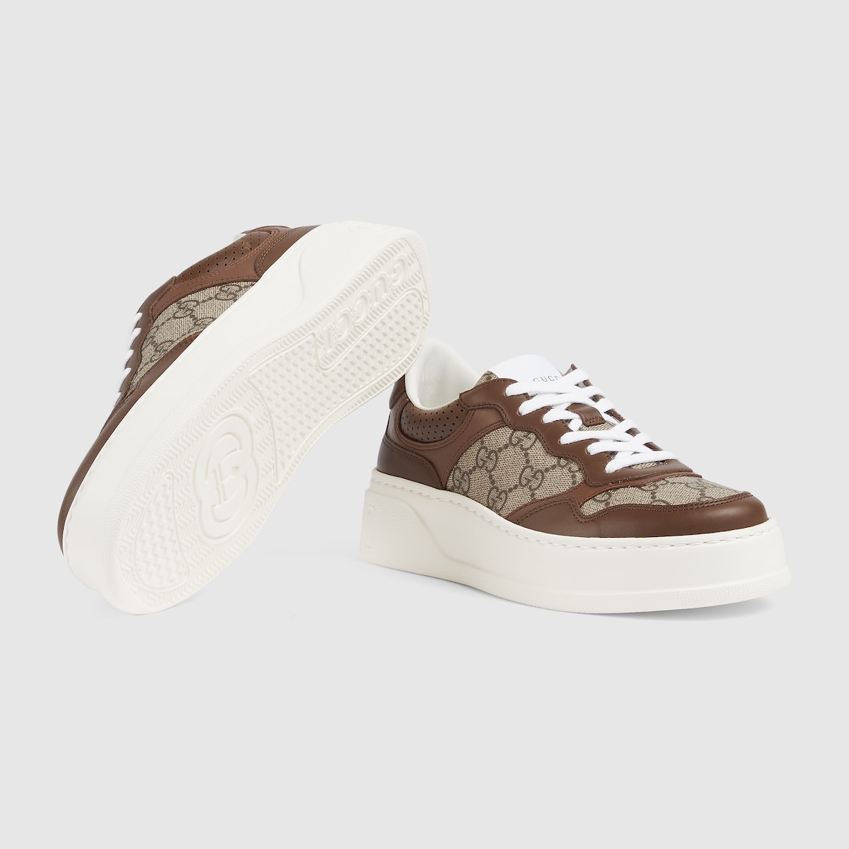 Women's GG sneaker in light brown leather | GUCCI® US