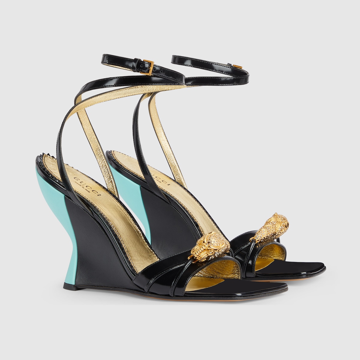 GUCCIエナメルミュール GUCCI 】グッチ ブラックエナメル ホースビットミュールサンダル