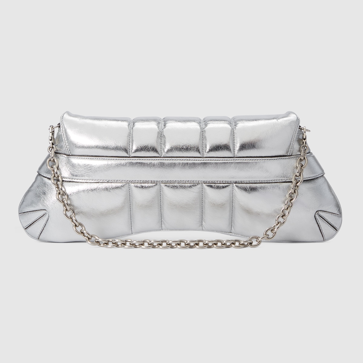Gucci silver cheap chain bag