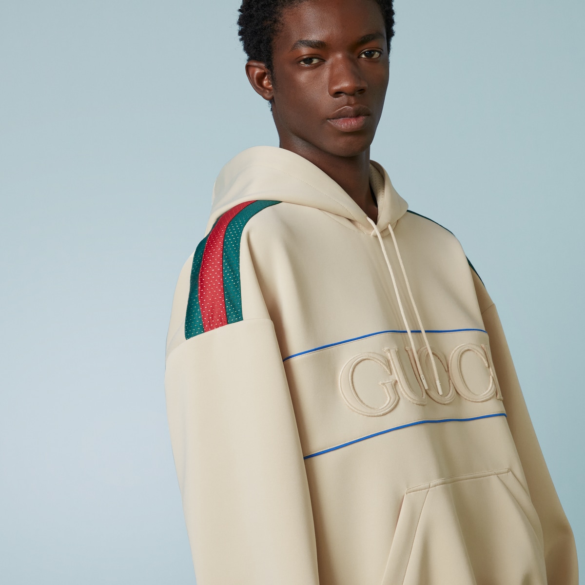 GUCCI ストライプ ジップアップスウェットシャツ - パーカー