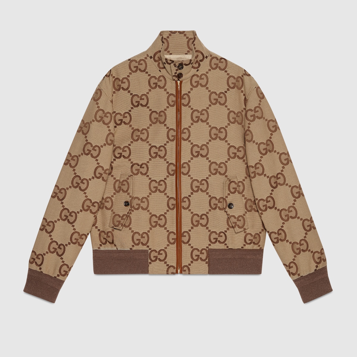 公式の店舗 jacket canvas GG Jumbo in US GUCCI® | ebony and beige ジャケット・アウター