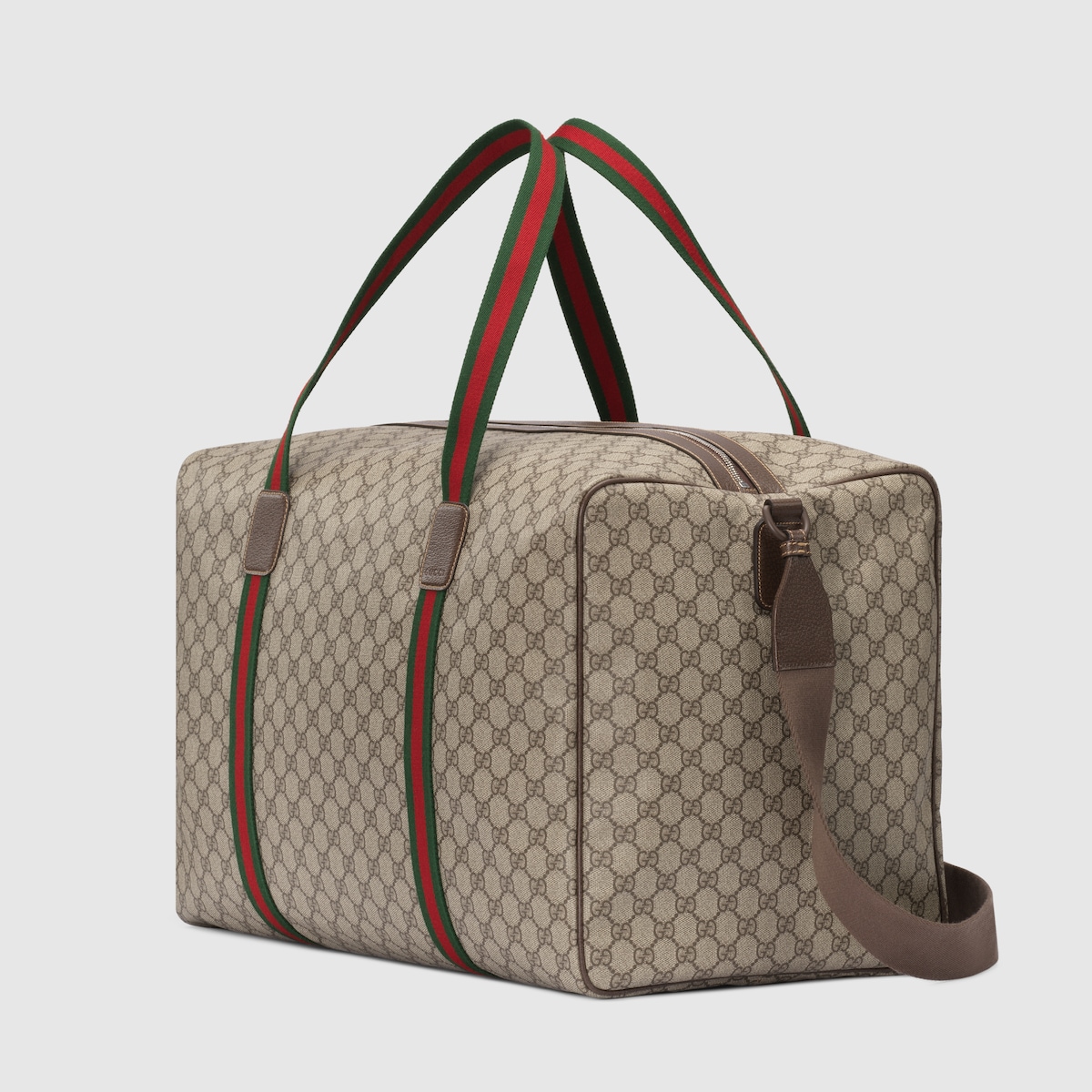 Large duffle bag with Web in beige and ebony Soft GG Supreme GUCCI Canada