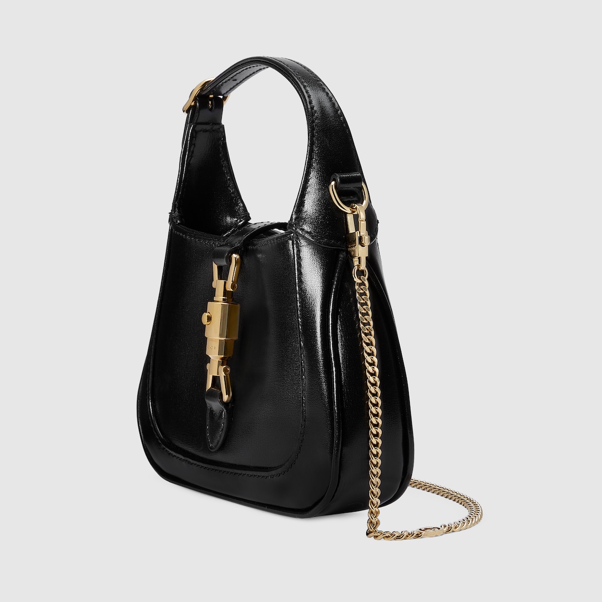 GUCCI グッチジャッキー1961 レザー ラージトートバッグ ブラック Gucci Jackie 1961 large bag in black leather | GUCCI® US