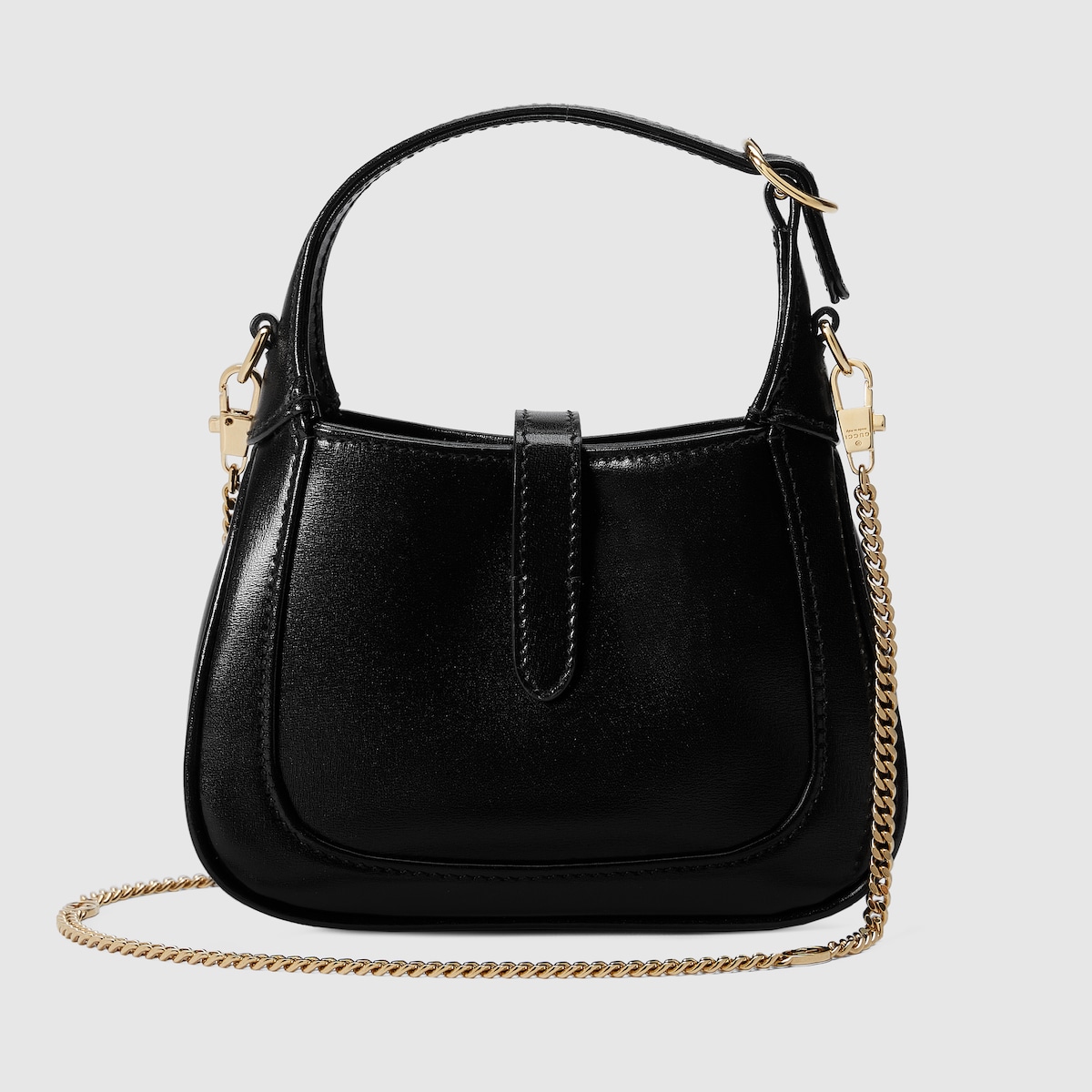 GUCCI ジャッキー エナメル ハンドバッグ 希少 グッチ ジャッキー 1961〕ナノバッグ ・ブラック レザー | GUCCI公式