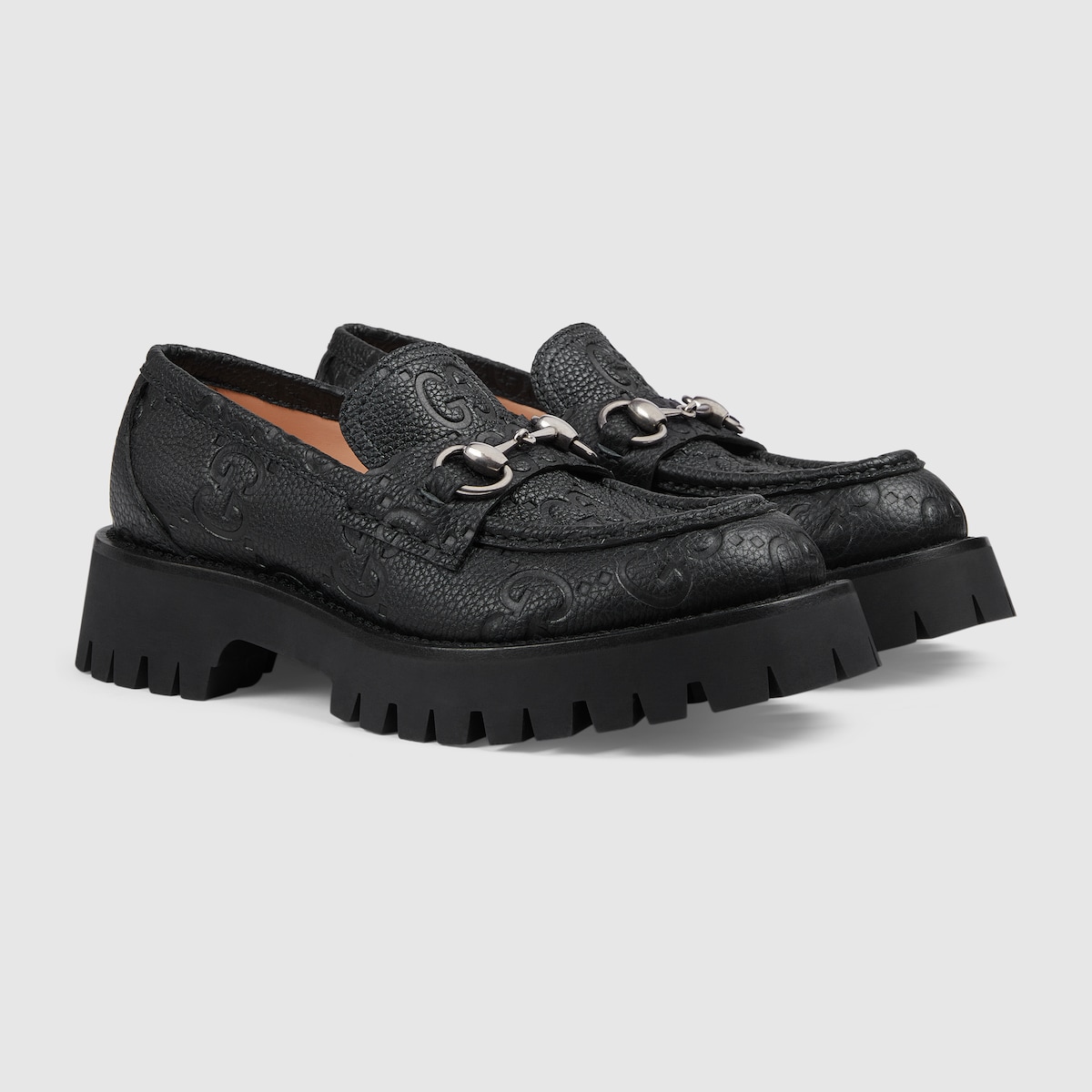 Gucci leather loafer discount with gg web