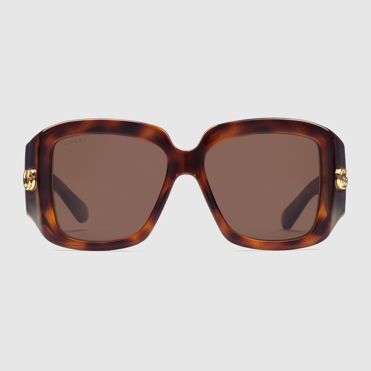 Gucci square outlet tortoise sunglasses