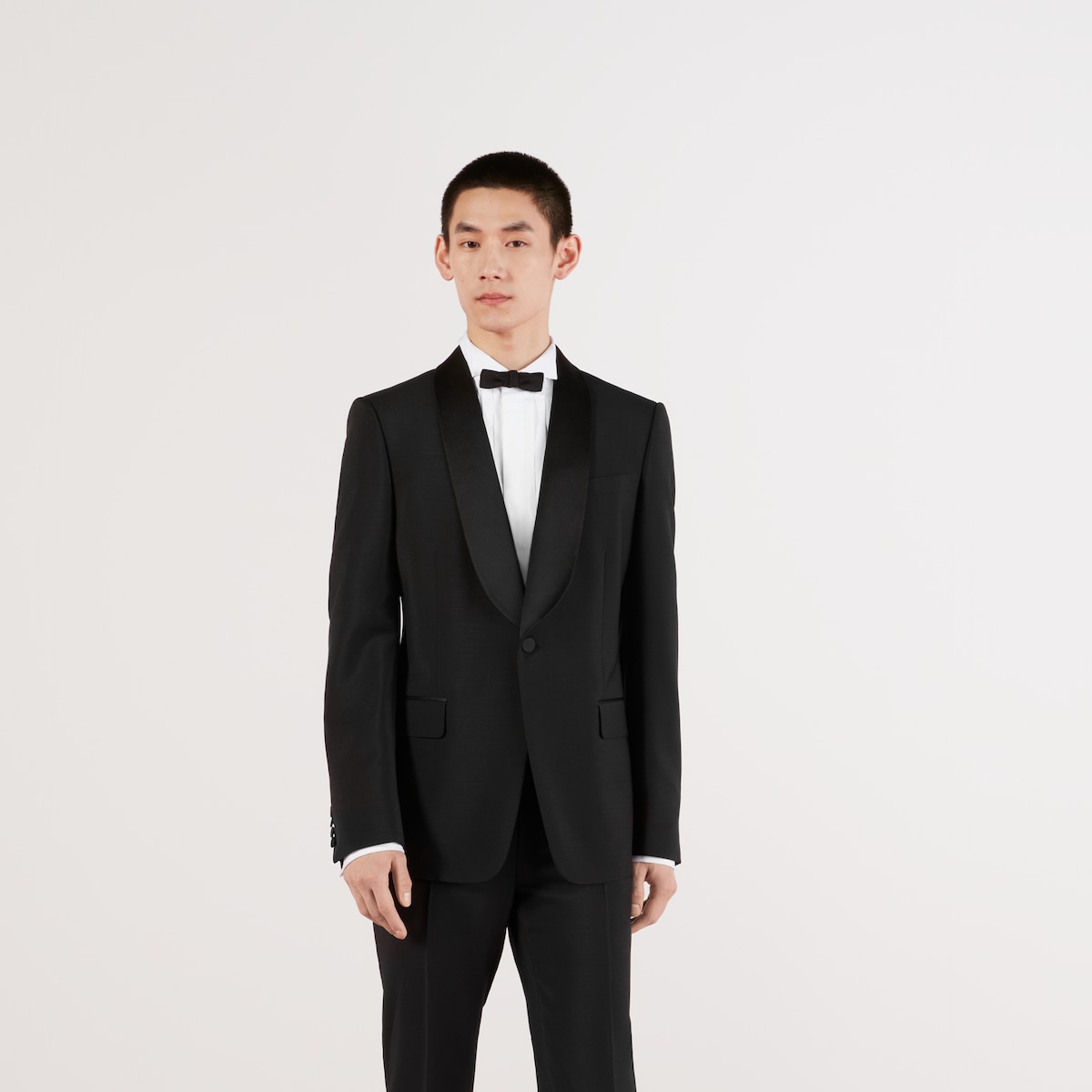 Slim fit wool suit in black | GUCCI® US