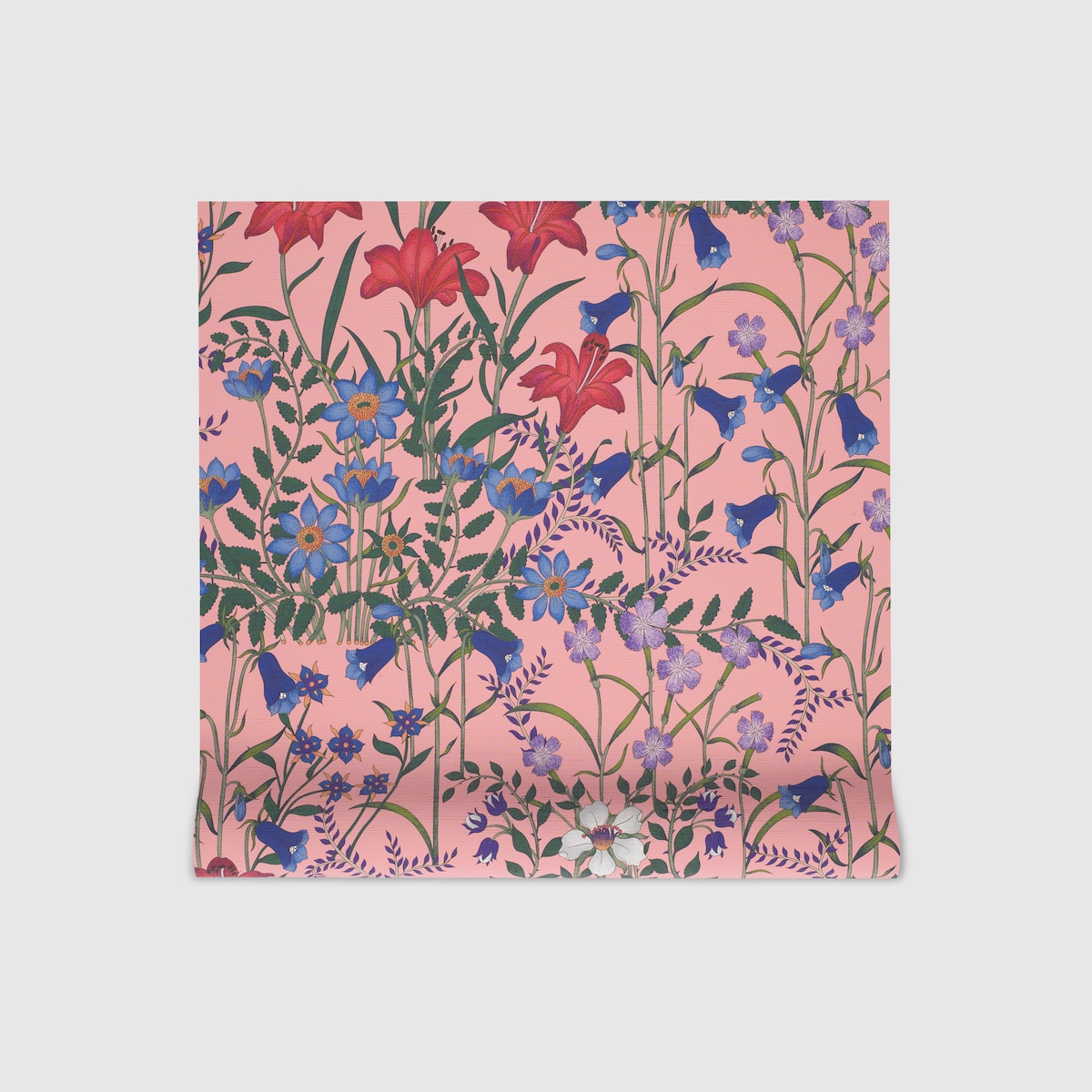 New Flora print wallpaper in light blue New Flora print - thumbnail 4