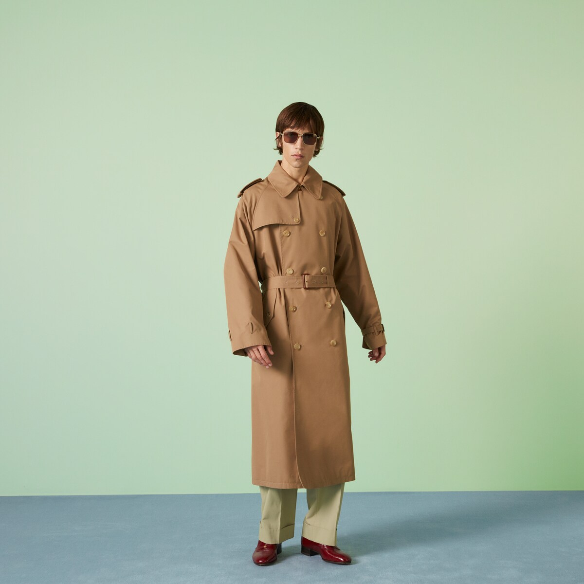 Gucci red trench on sale coat