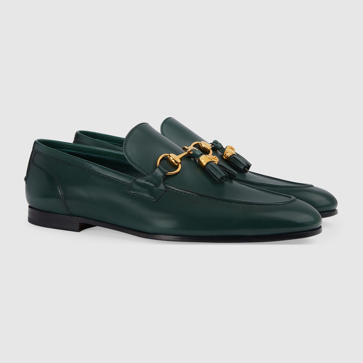 Men's Gucci Jordaan loafer in green leather GUCCI® UK
