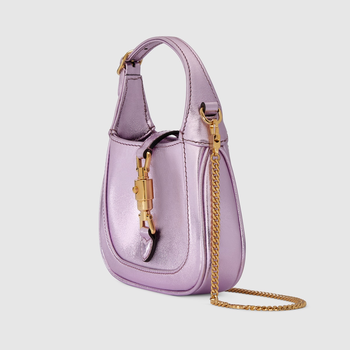Gucci Jackie 1961 nano bag in metallic pink leather | GUCCI® US