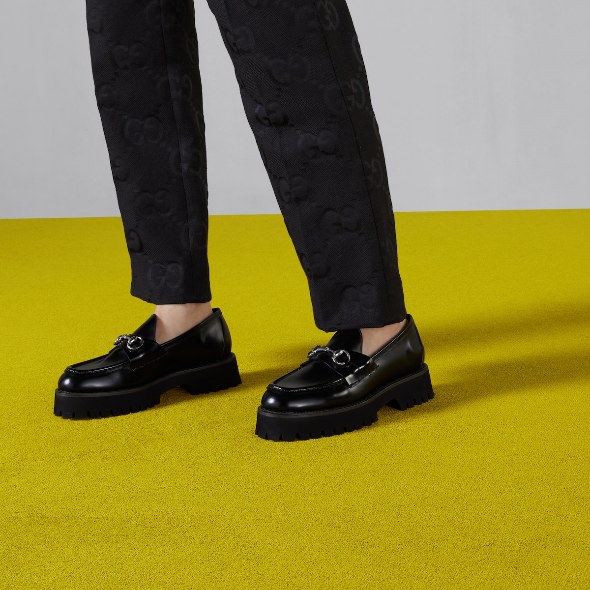 Women s loafer with Horsebit in black leather GUCCI Canada
