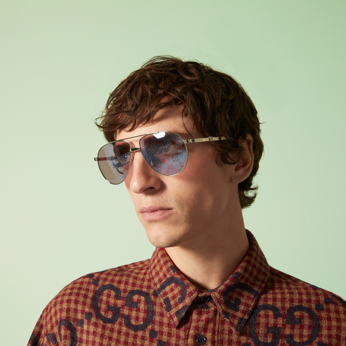 Gucci metal navigator sunglasses sale