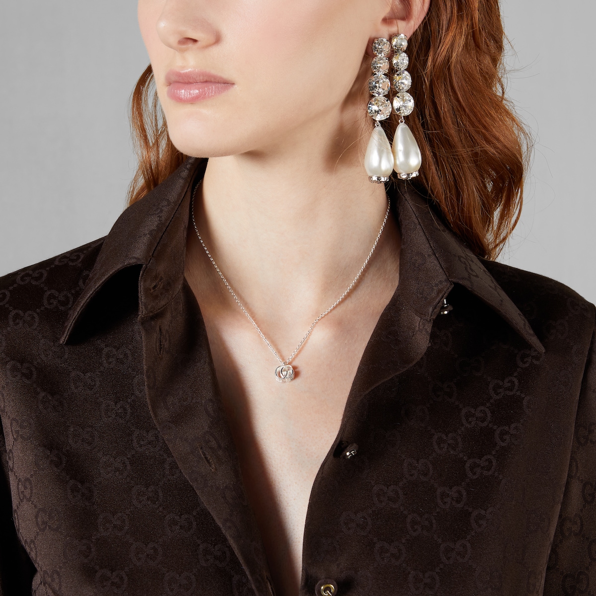 GG Marmont pendant necklace in 925 sterling silver | GUCCI® US