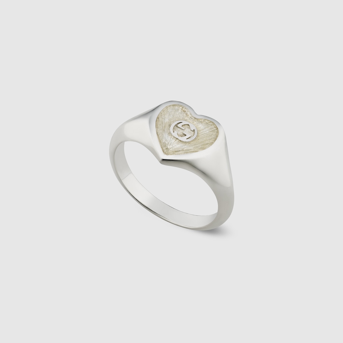 Gucci Heart Ring mit GG in 925er Sterlingsilber GUCCI BE