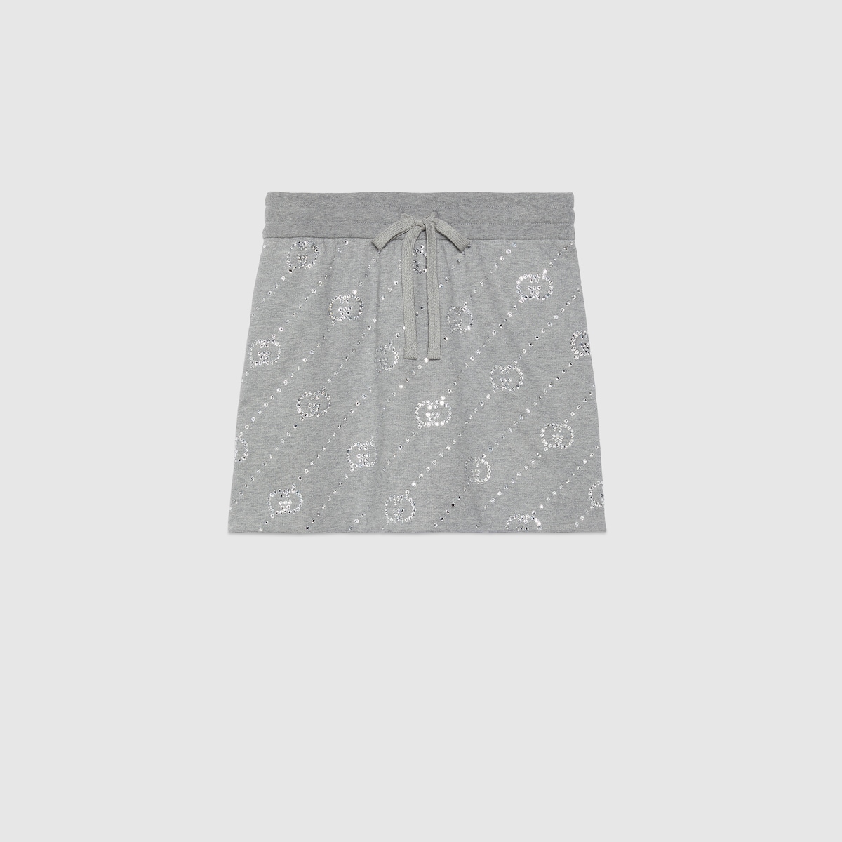 Light felted cotton jersey skirt in grey | GUCCI® 香港