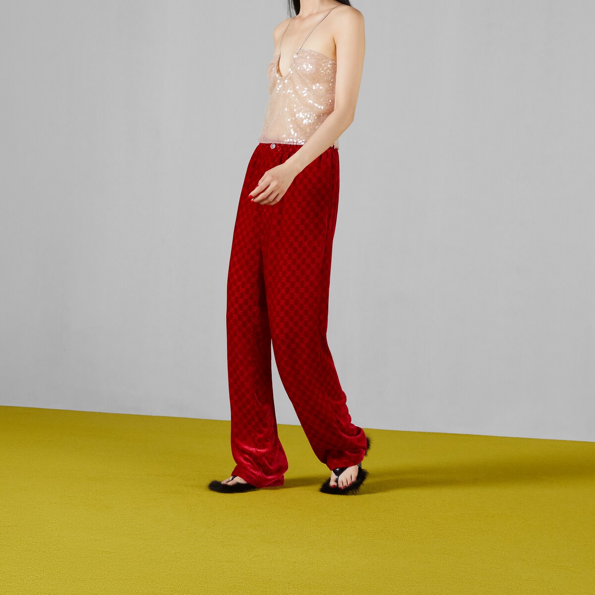 Gucci clearance red trousers