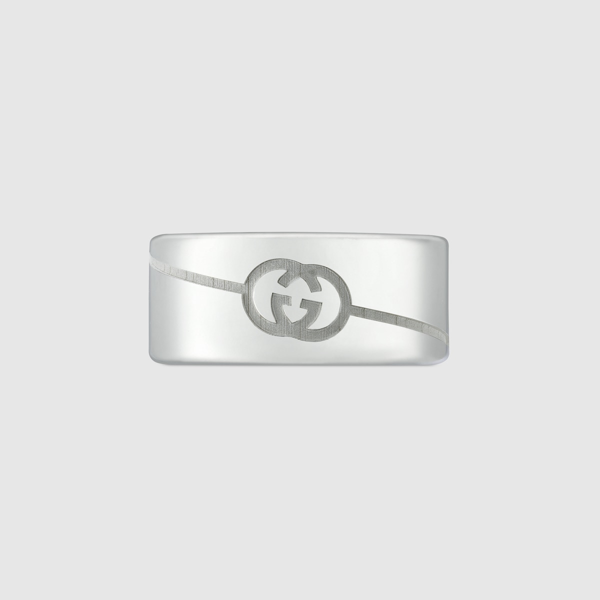 Gucci 925 Silver Flat Top good GG Ring