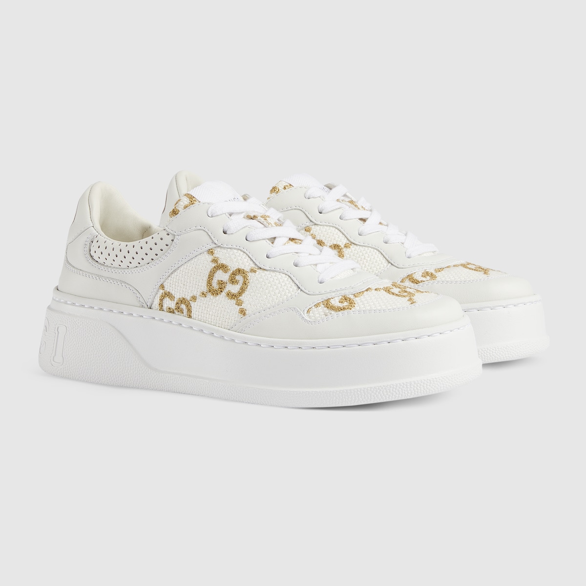 Women's GG sneaker in white leather | GUCCI® Canada