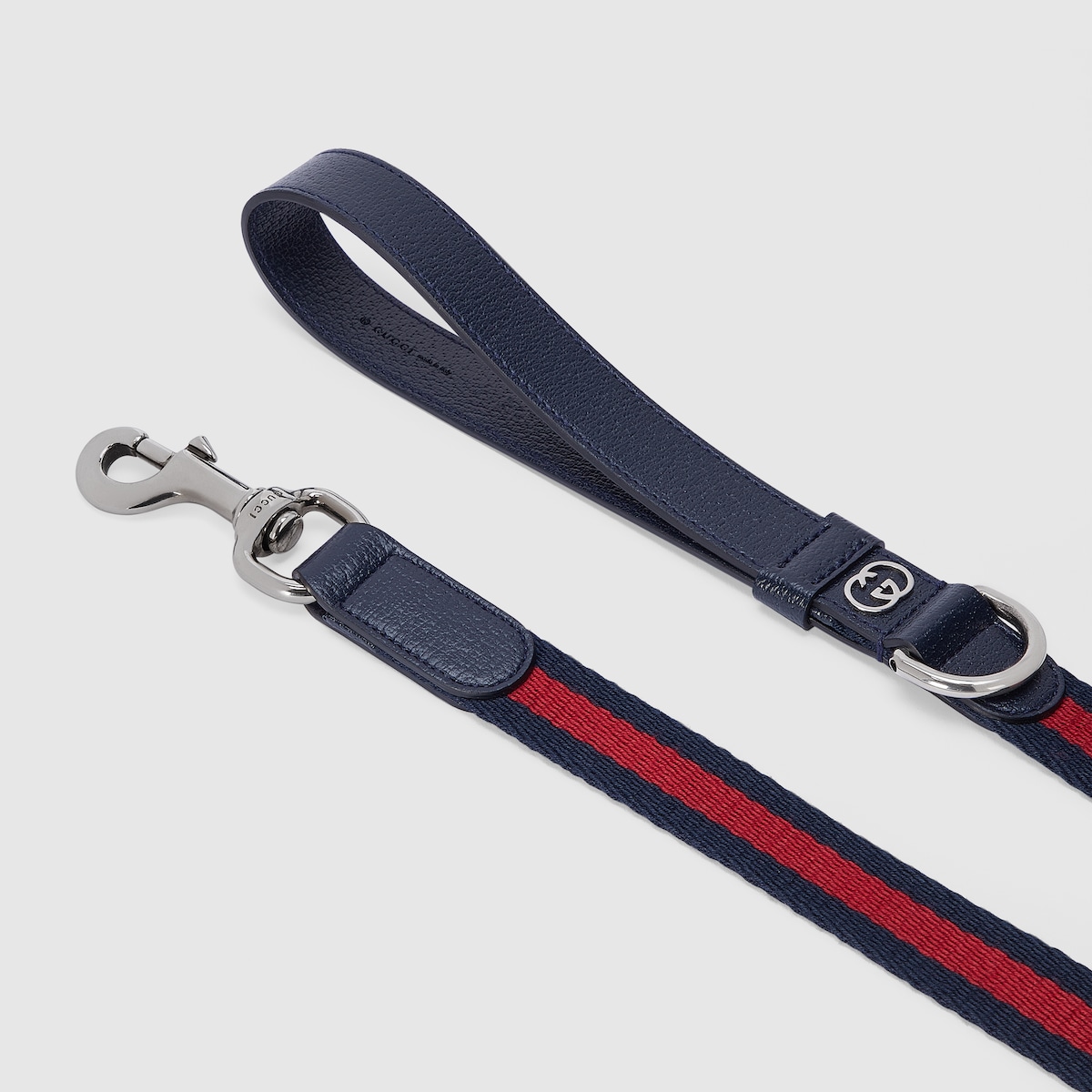 Large pet leash in blue and red fabric | GUCCI® US