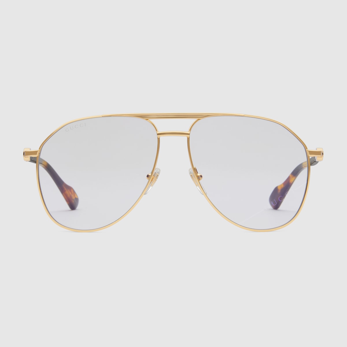 Aviator frame sunglasses in gold toned metal GUCCI NL
