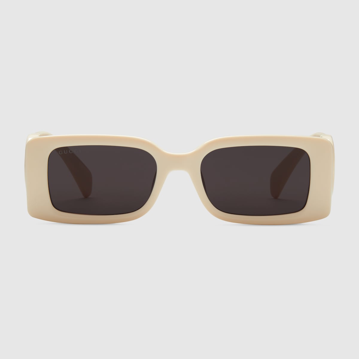 サングラス GUCCI White acetate rectangular sunglasses Runway rectangular sunglasses in white - Gucci | Mytheresa