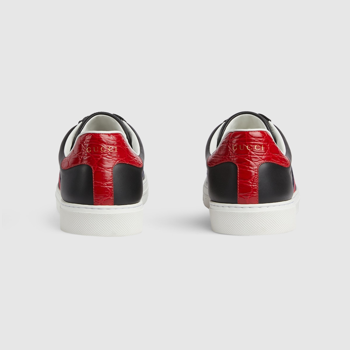 スニーカー GUCCI Men Sneakers 757892 AACAG1096 Black Gucci Ace Low-Top Sneakers 'Black Red' 757892-AACAG-1096