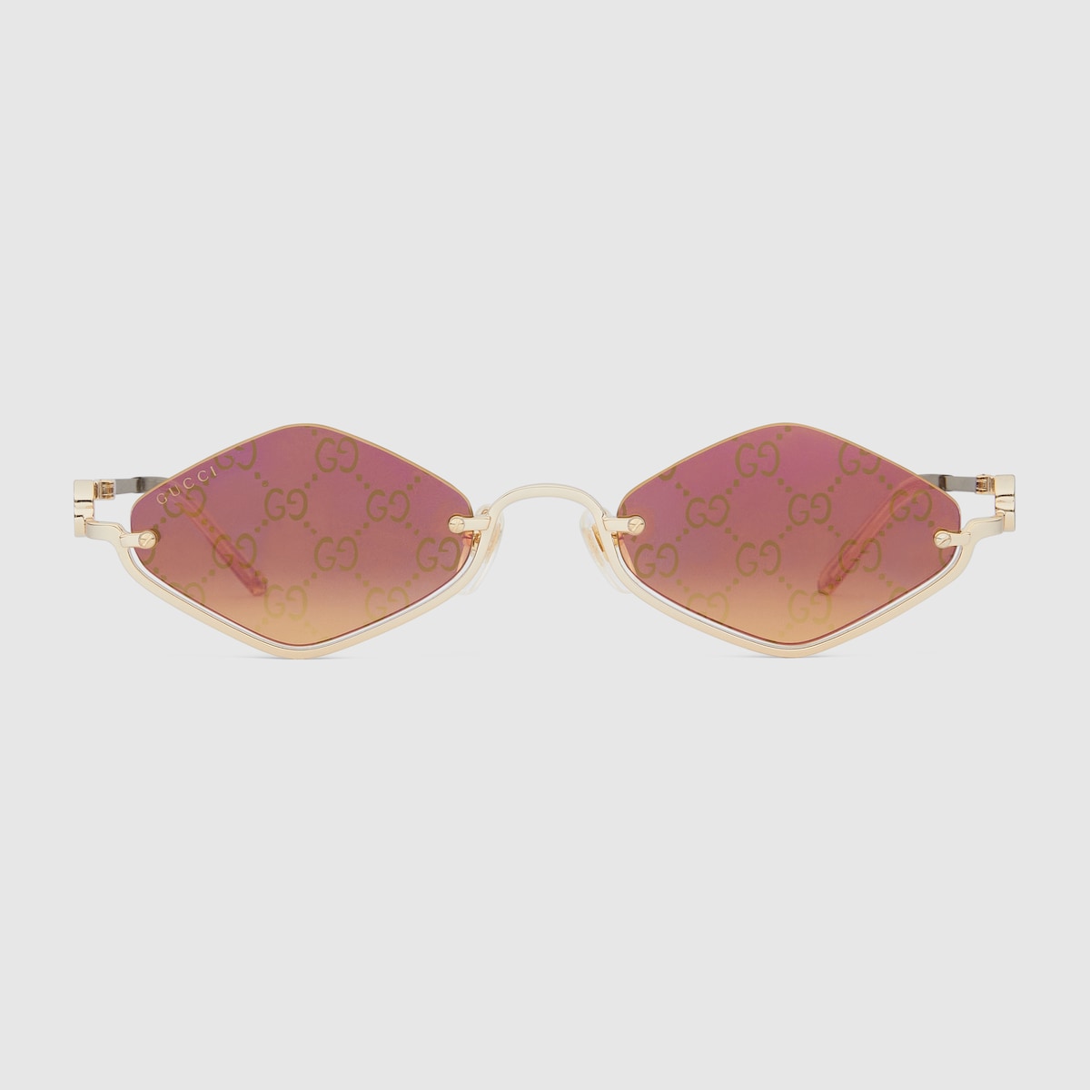 Gucci pink and gold sunglasses hotsell