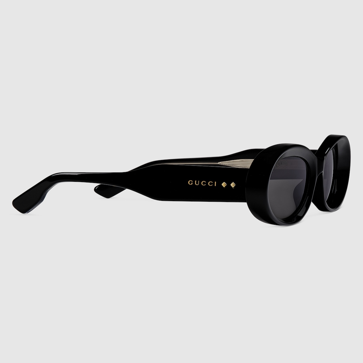 Oval Frame Sunglasses In Black Acetate Gucci® Us 7253