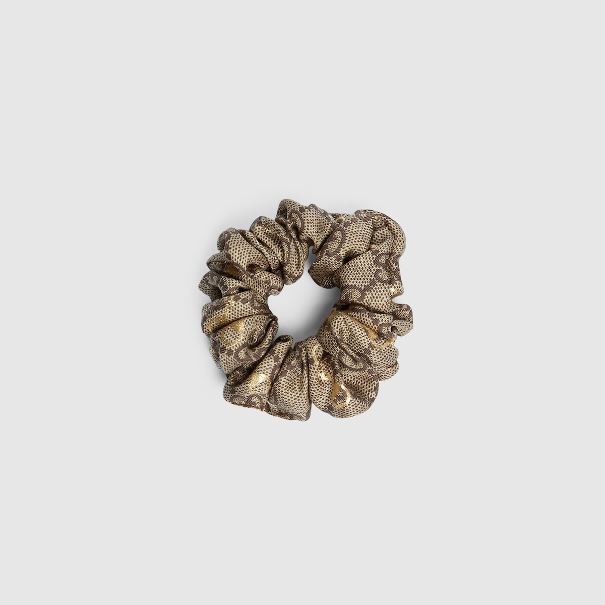 Silk GG scrunchie set in beige and ebony | GUCCI® US