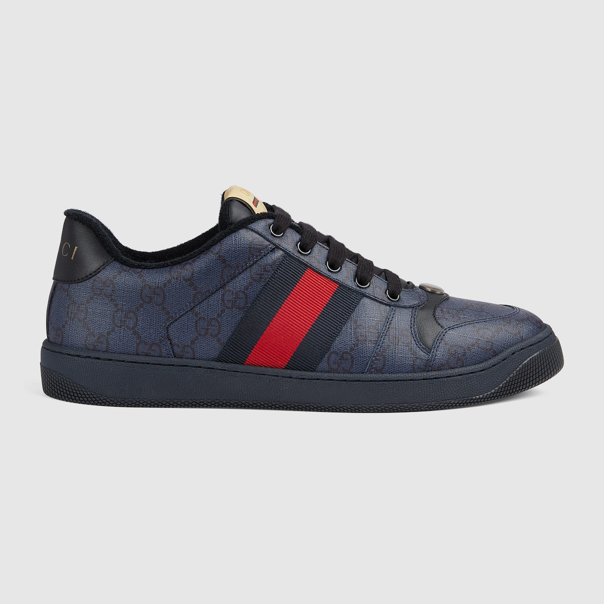 Men s Screener trainer in blue and dark blue GG Supreme GUCCI UK