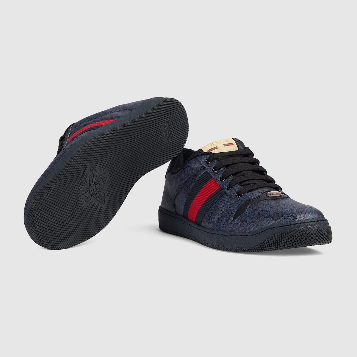 Men's Screener sneaker in blue and dark blue GG Supreme
