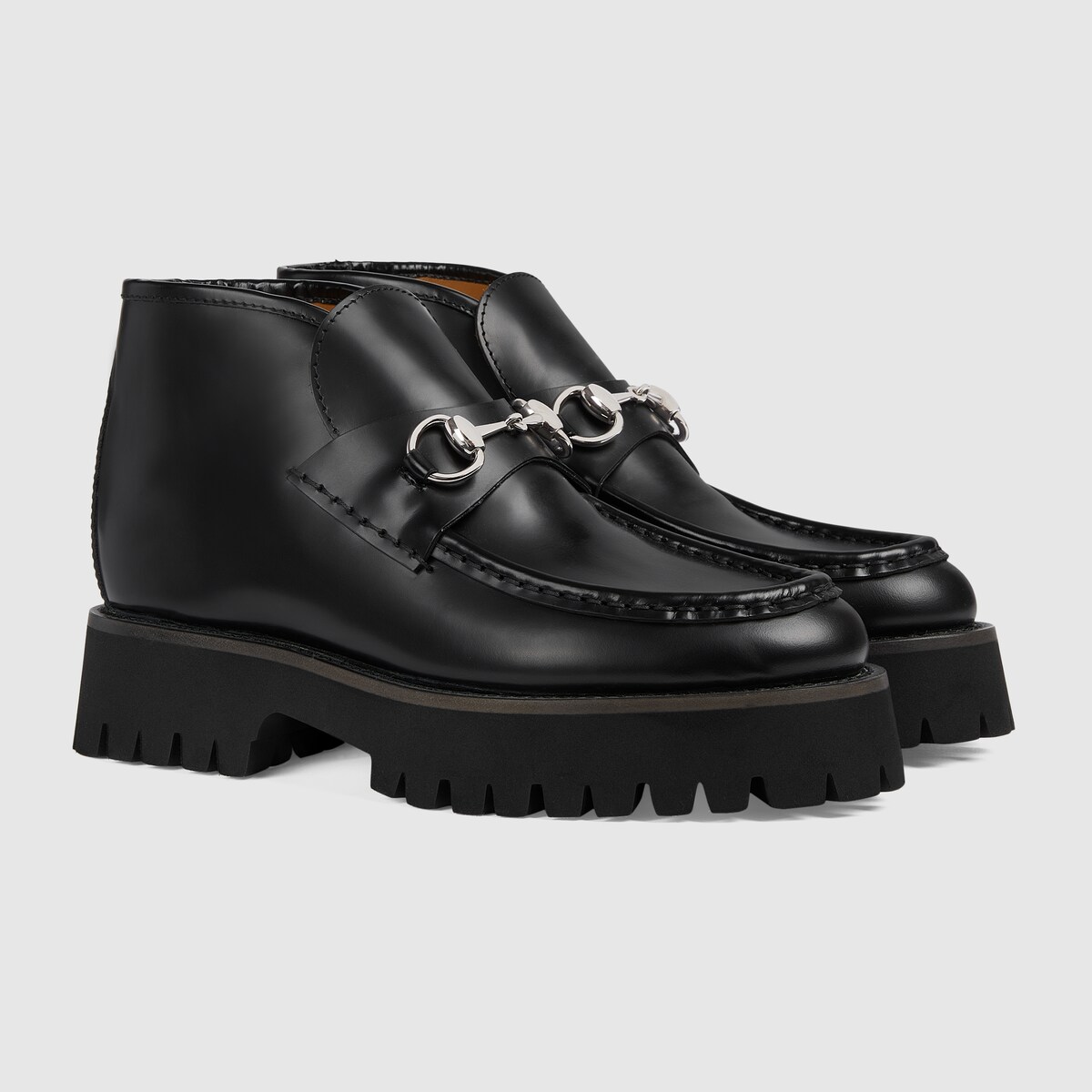 GUCCI Women s Ankle Boot With Horsebit Black Leather