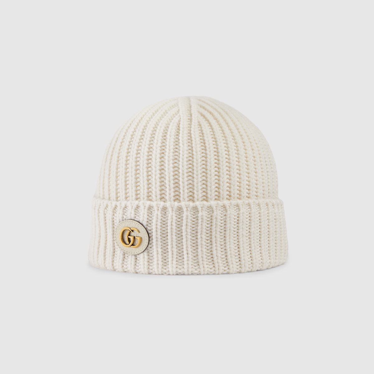 Wool cashmere hat with Double G in white | GUCCI® ZA