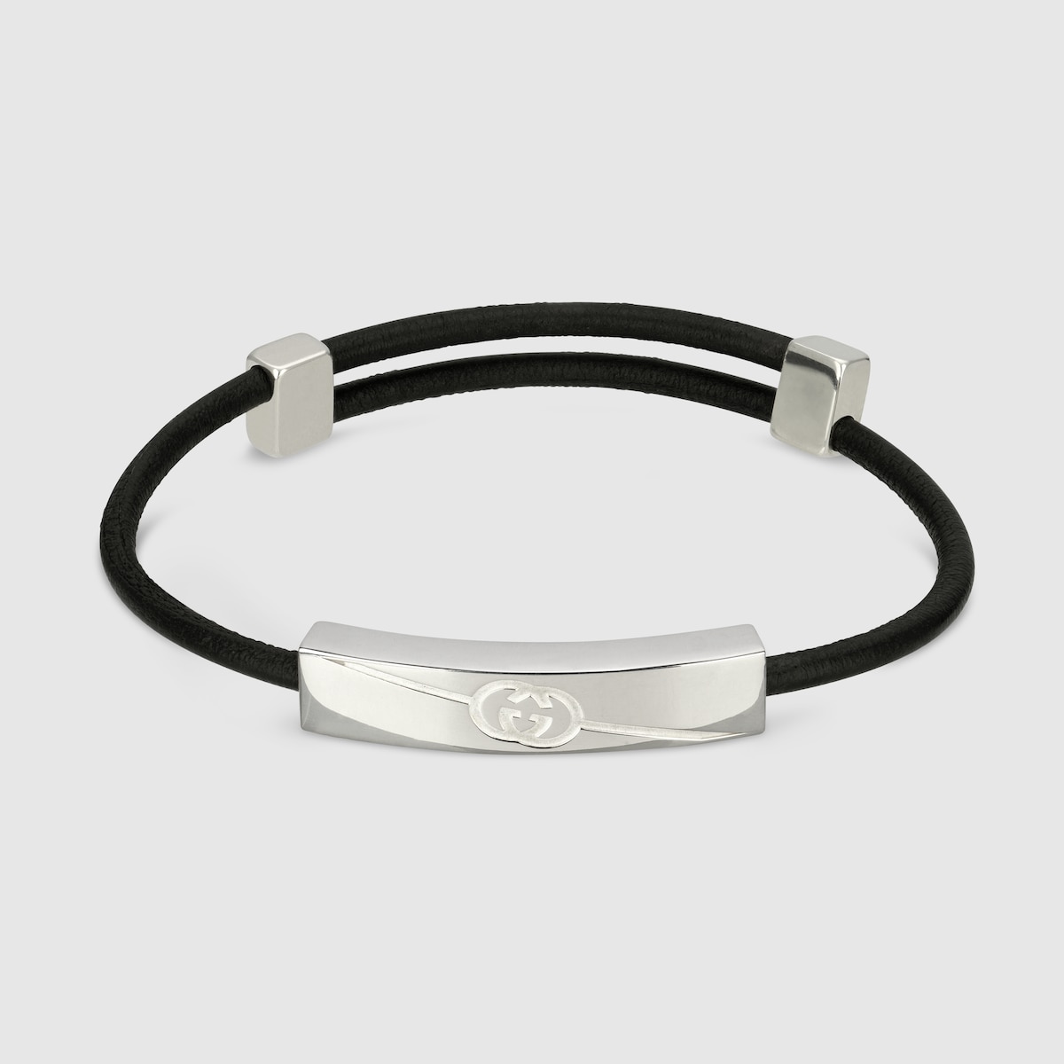 GUCCI クレスト レザー ブレスレット 925 GUCCI グッチ クレスト シルバー925 レザーブレスレット - メルカリ