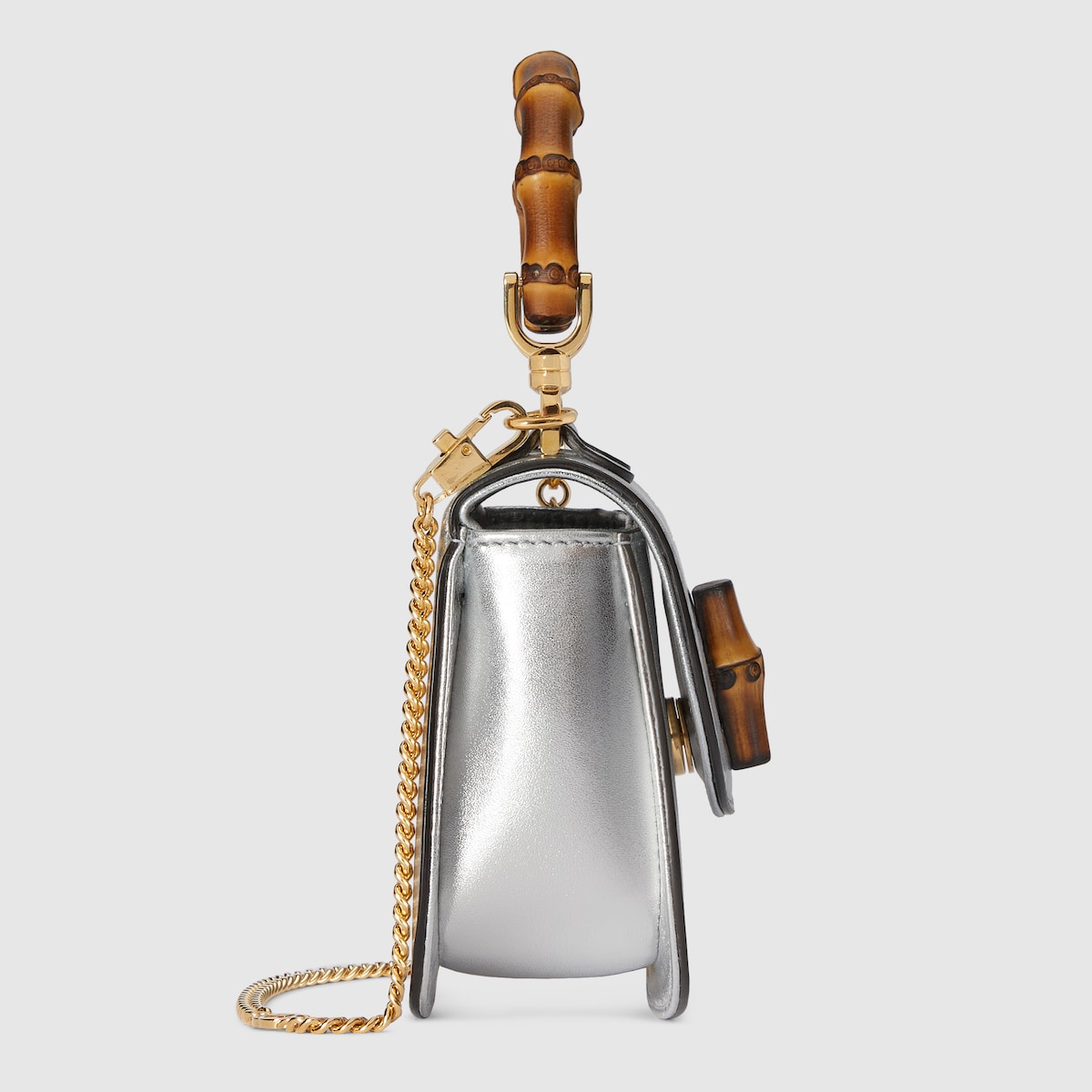 グッチ シンプルデザイン コート バンブー 金具 シルバー金具 GUCCI - グッチ バンブー ダイアナ ミニ トート 2Way ショルダー