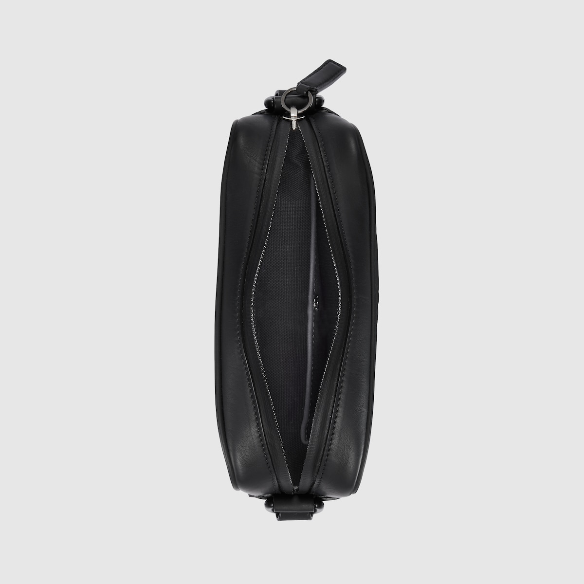 GG ラバーエフェクト ミニ ショルダーバッグ ・ブラック レザー