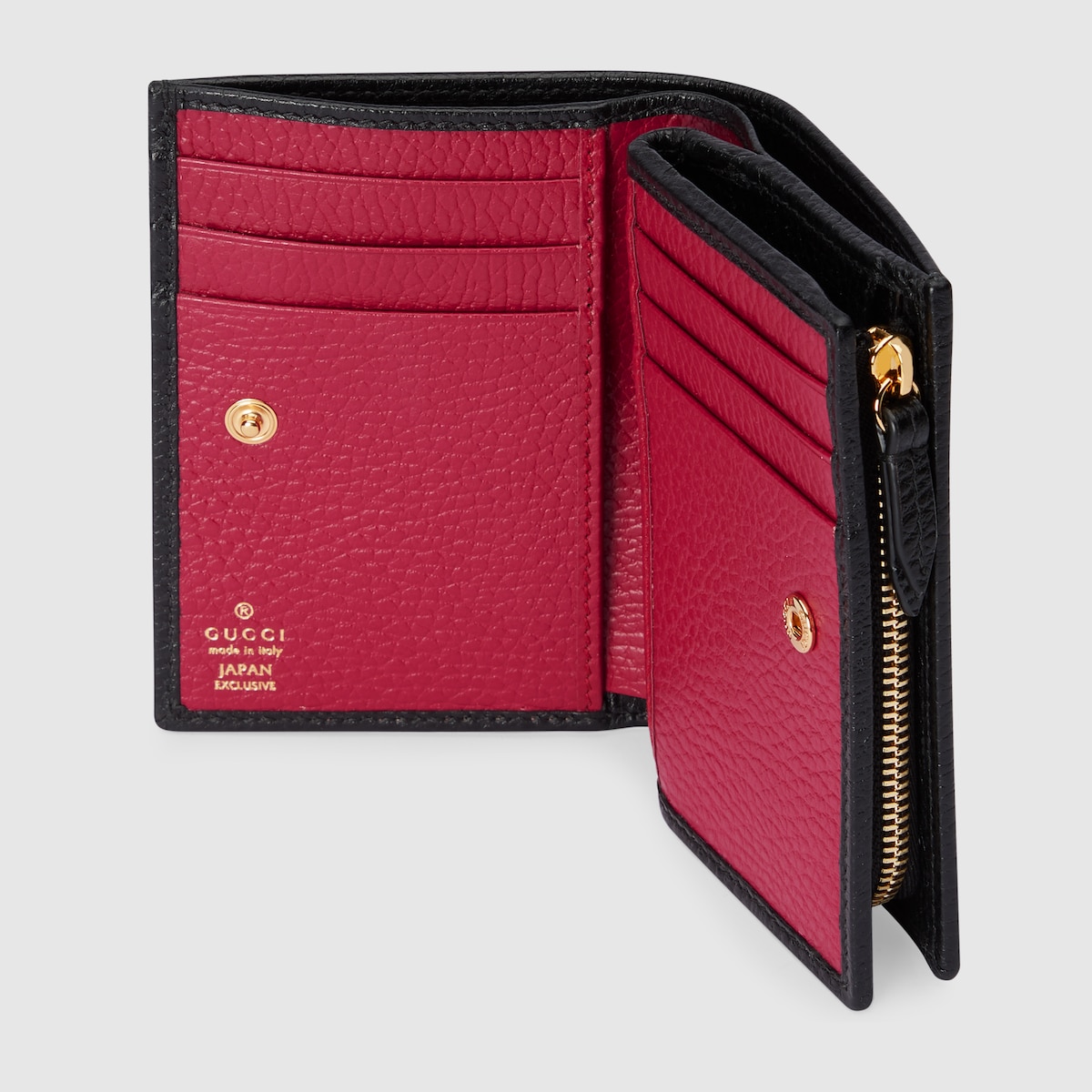 グッチ 日本限定 ダブルG 二つ折り財布 ブラック レザー | GUCCI® JP