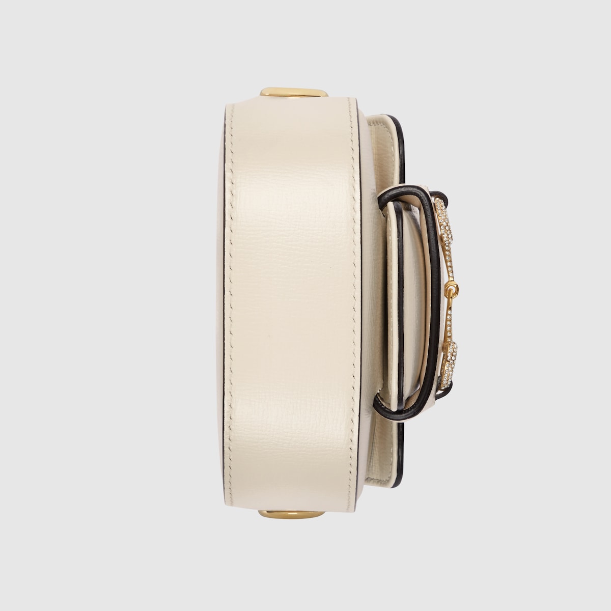 Sac ceinture Gucci Horsebit 1955 arrondi en cuir blanc GUCCI FR