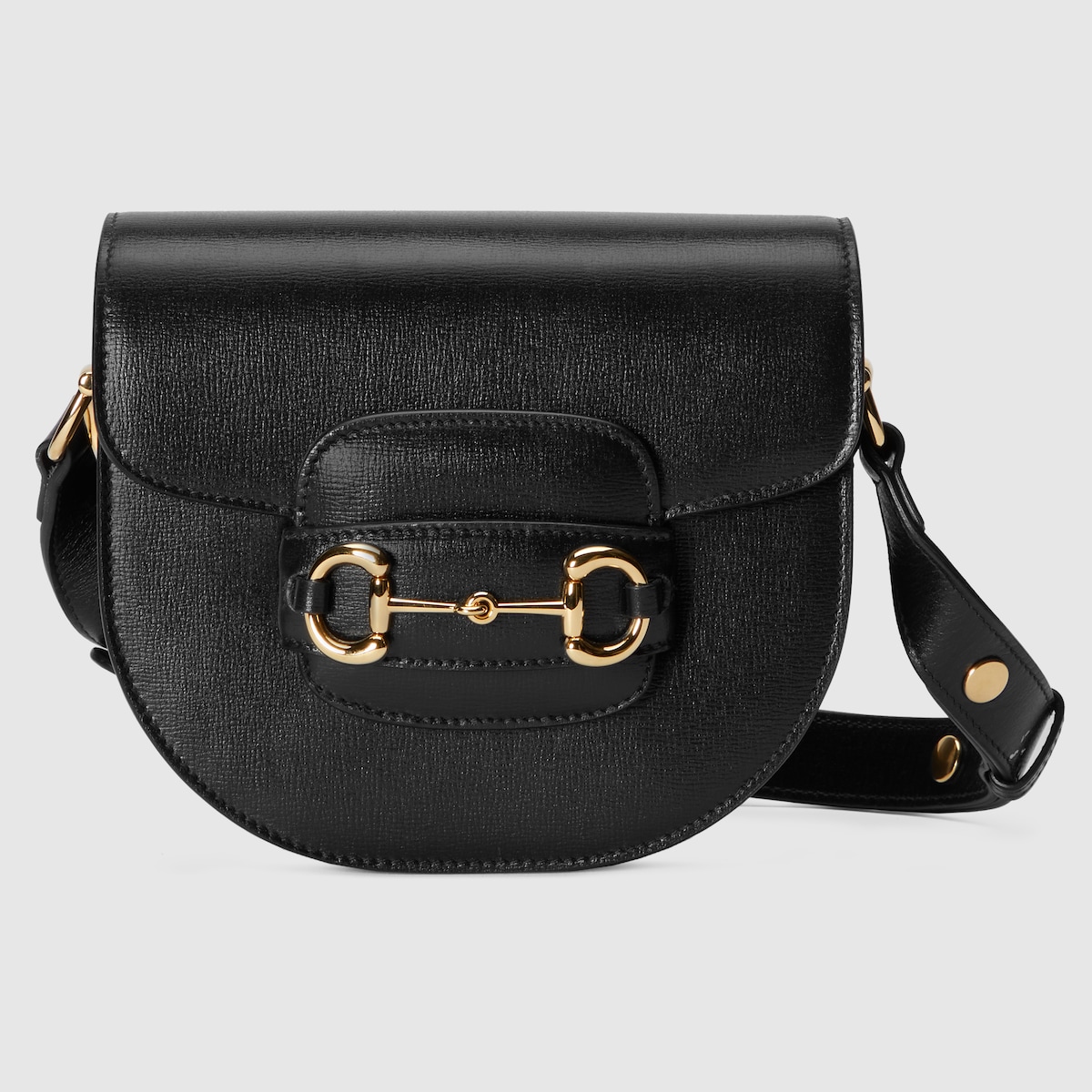 Minibolsa con forma redonda Gucci Horsebit 1955 inpiel negra GUCCI MX