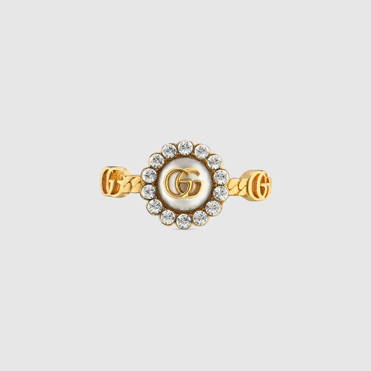 ダブルG フラワー リング ・ゴールドトーン メタル | GUCCI公式
