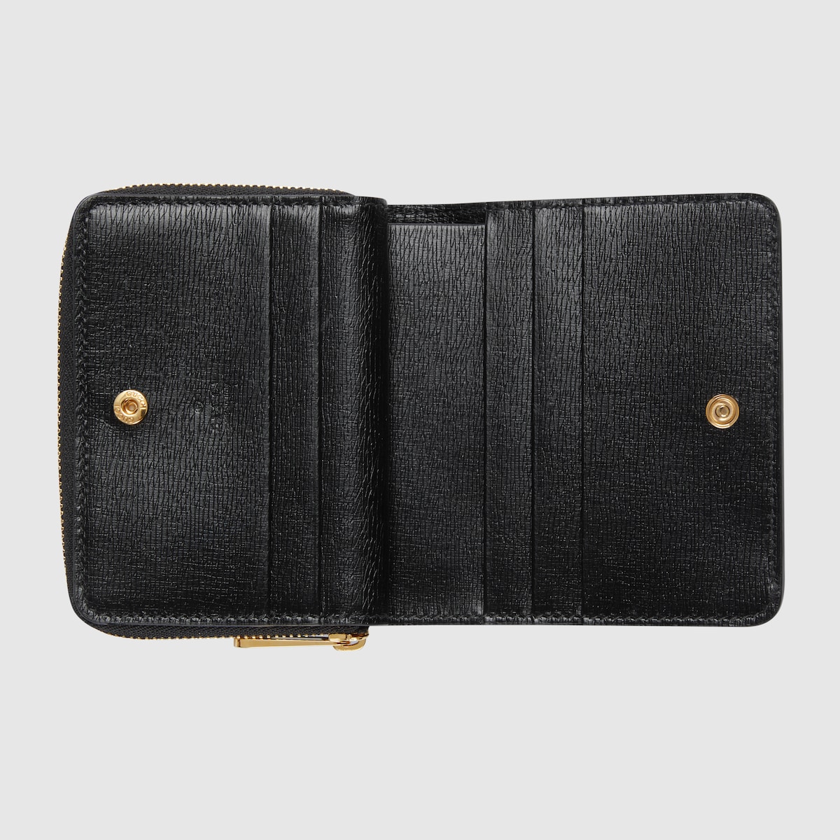Mini portafoglio con logo Gucci in pelle nera GUCCI Italia