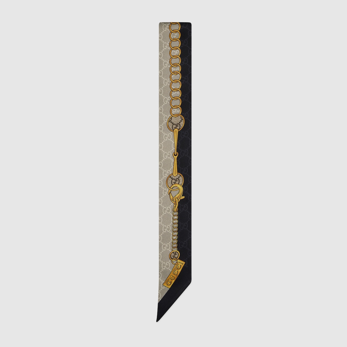 GUCCI インターロッキングGG ウェブストライプ シルク ネックボウ GUCCI グッチ スカーフ ネックボウ GG Bee シルク ブラック