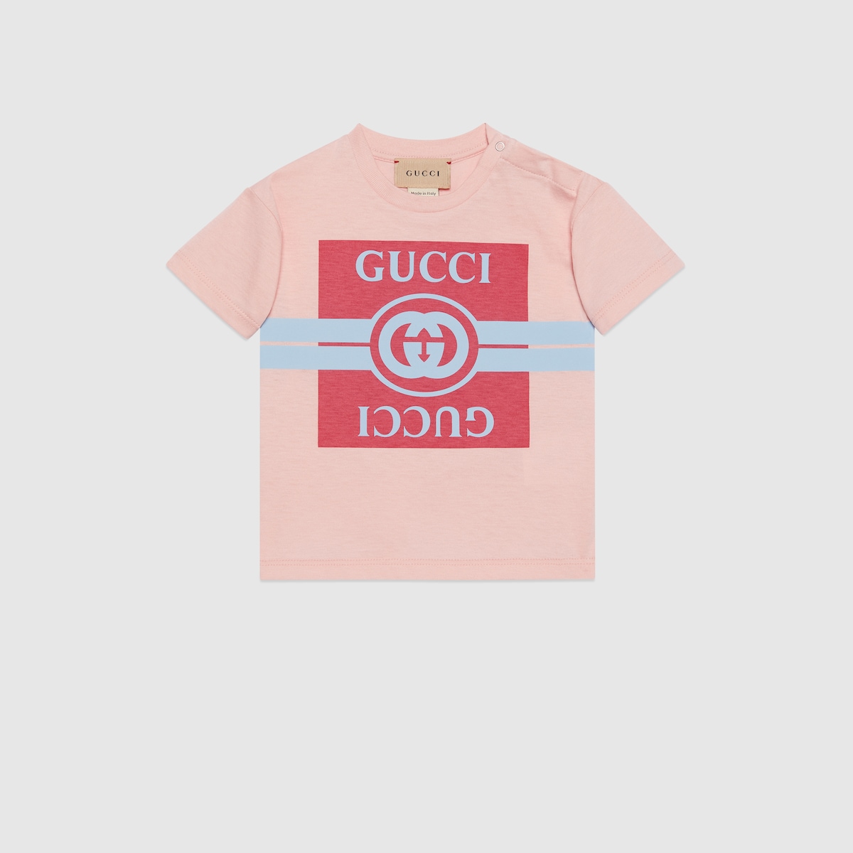 GUCCI Baby Printed Cotton Jersey T shirt Size 6 9 Pink Ready to wear