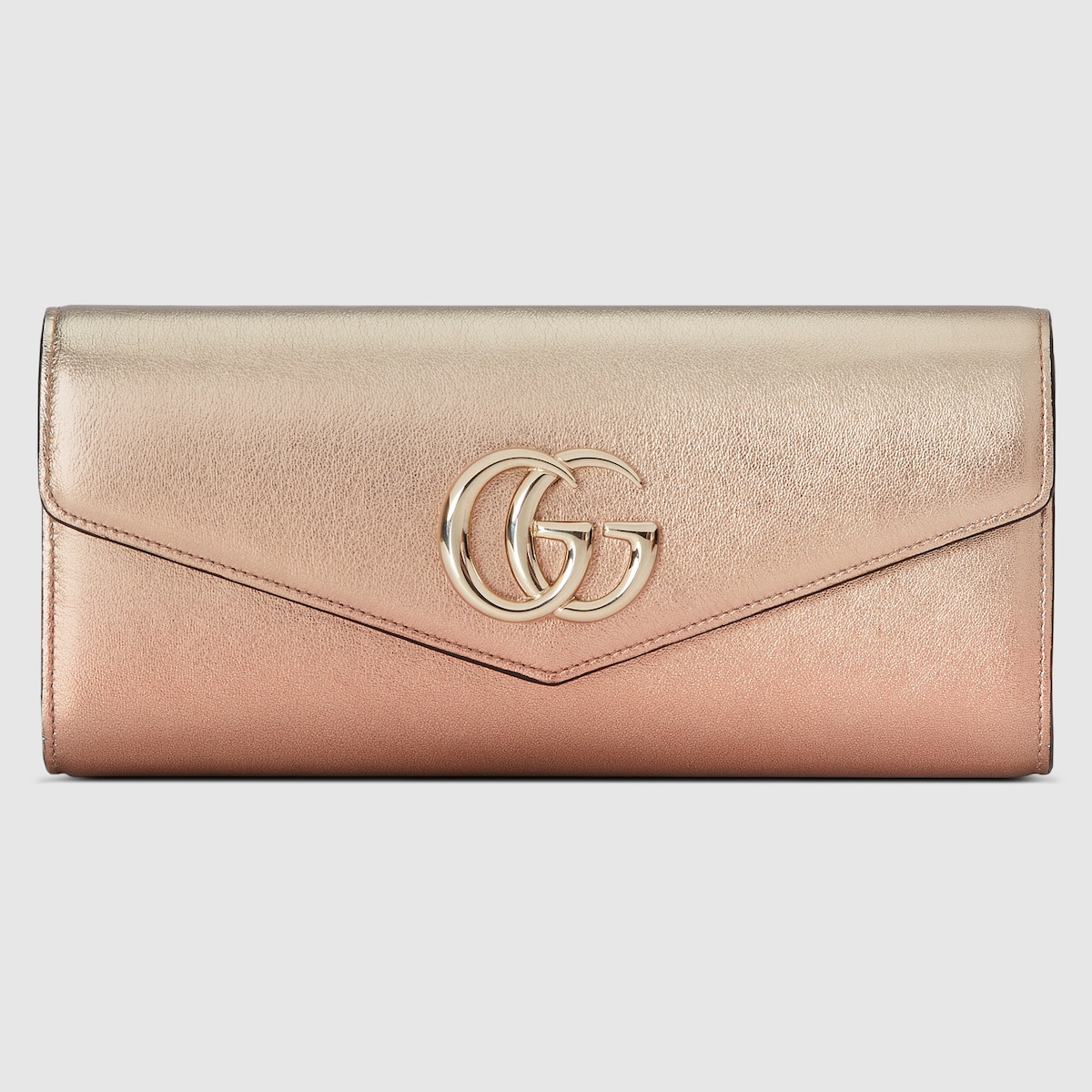 Broadway clutch with Double G in copper lame leather GUCCI Canada