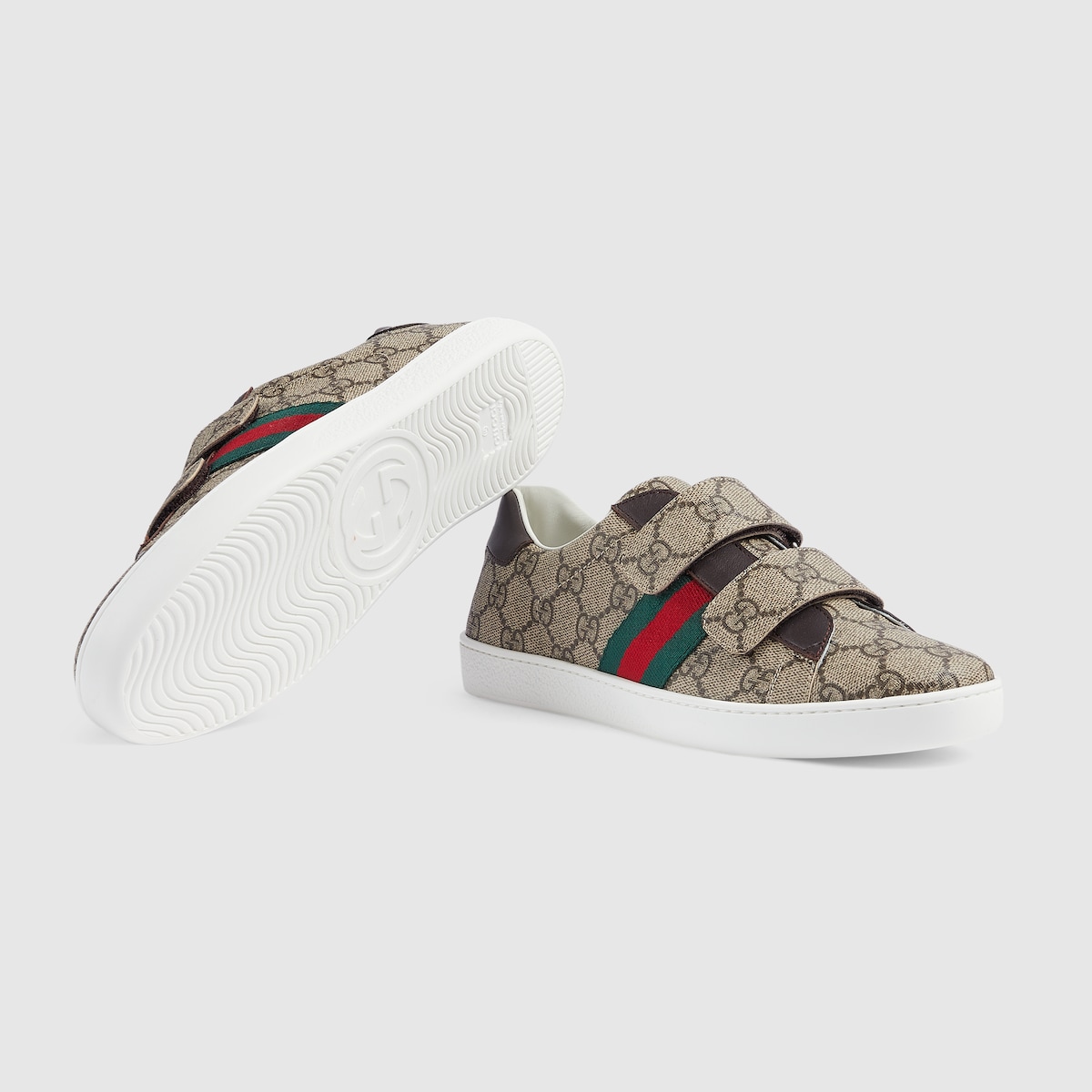 Teen Ace sneaker in beige and brown GG Supreme - thumbnail 8
