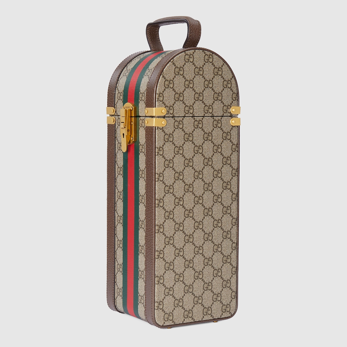 GUCCIドリンクケース カバー Gucci Savoy rigid bottle case in beige and ebony GG Supreme