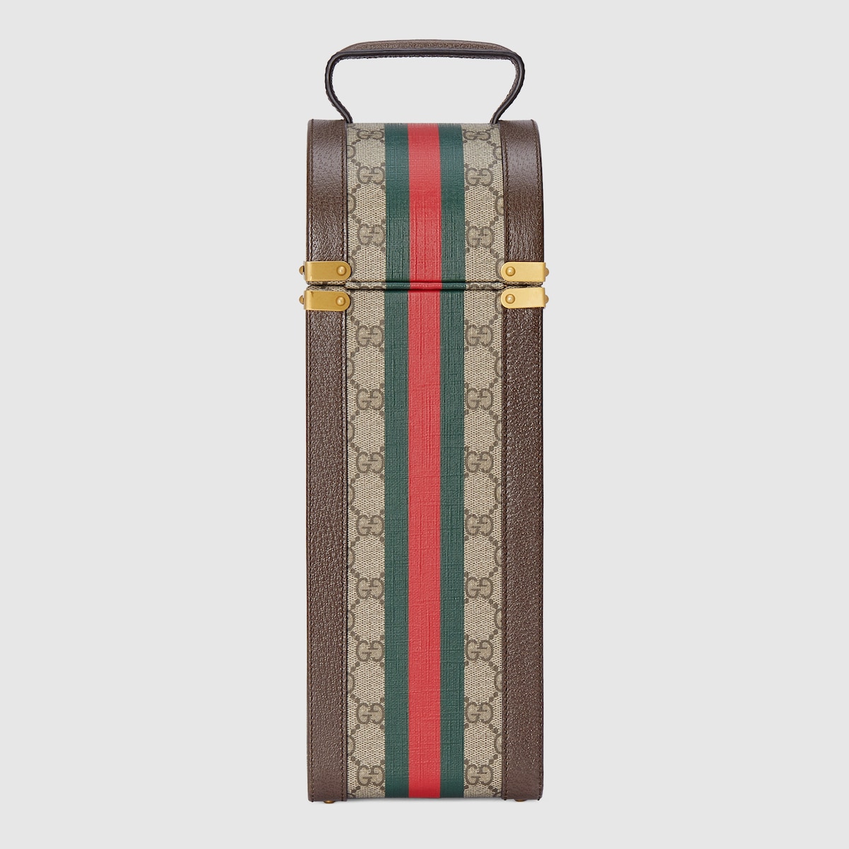 Gucci Savoy rigid bottle case in beige and ebony GG Supreme