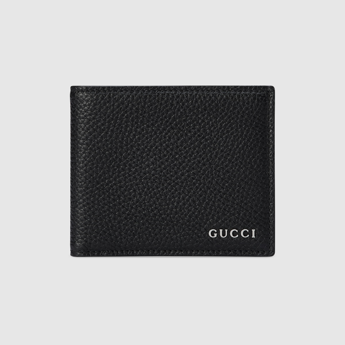 Bi-fold wallet with Gucci logo in black leather - thumbnail 4