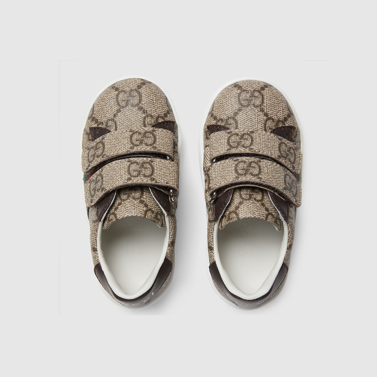 Baskets Ace pour tout petit en toile GG Supreme beige et ebene GUCCI FR